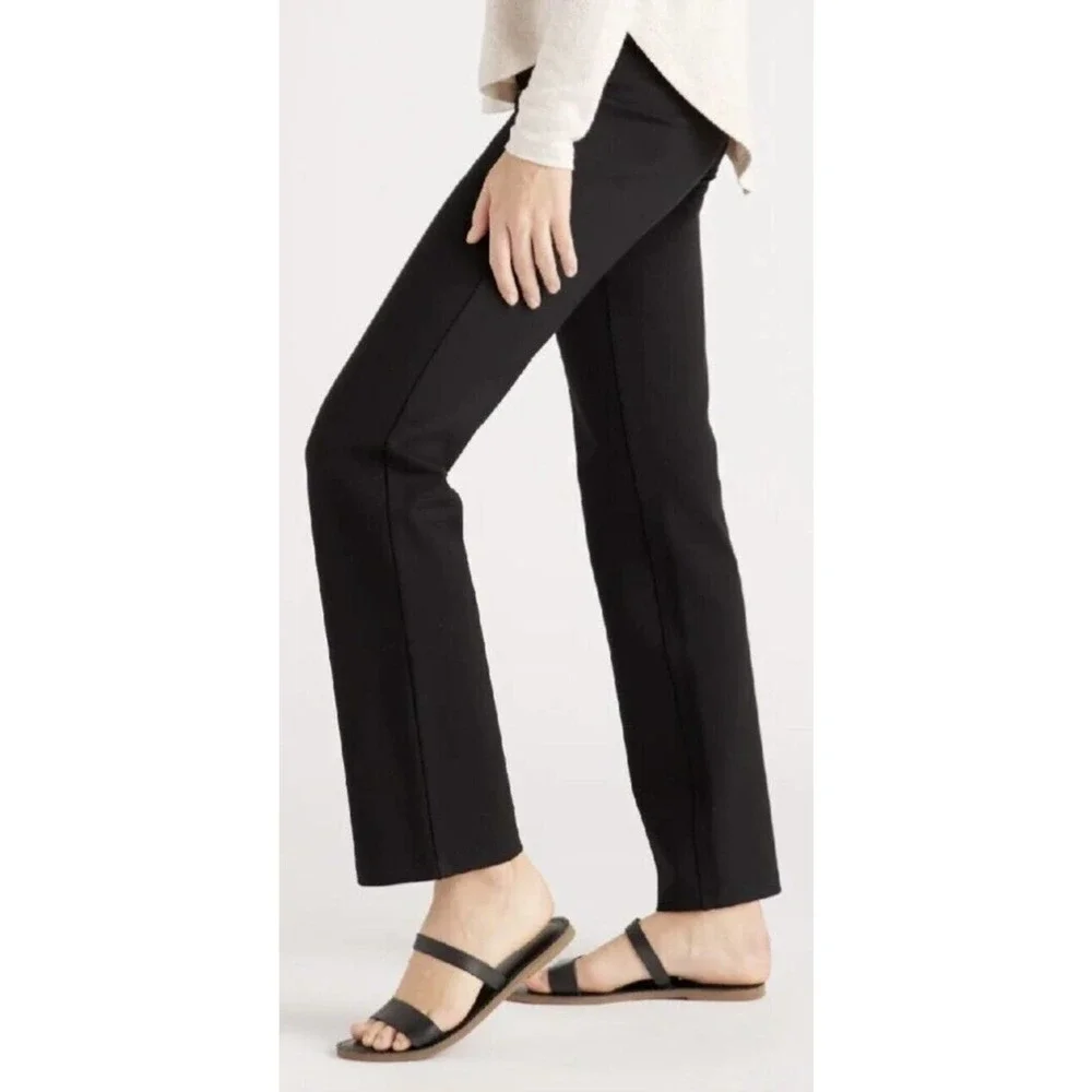 QUINCE NEW Small Ultra-Stretch Ponte Straight Leg Pant -Black - Petite - Picture 3 of 5